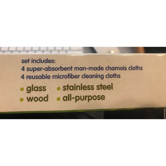 Eco-Cleaning Kit Super Shammy (Chamois) & Microfiber Cloths, 8-Piece Set, New - Picture 6 of 6